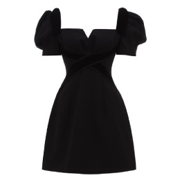 SKCS023  訂做黑色小禮服短裙女    設計感輕奢氣質    生日派對    連衣裙    小黑裙夏 SKCS023  訂做黑色小禮服短裙女    設計感輕奢氣質    生日派對    連衣裙    小黑裙夏